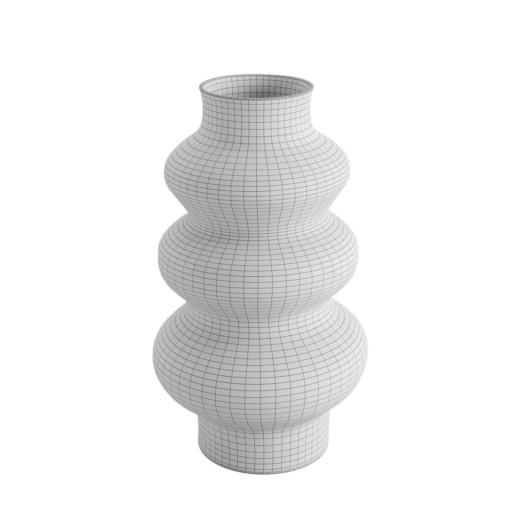 Irregular Papier Mache Vase 3D model_3