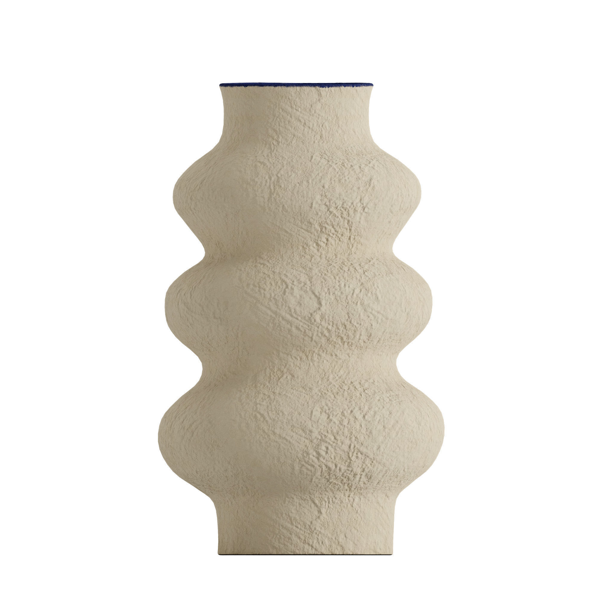 Irregular Papier Mache Vase 3D model_1