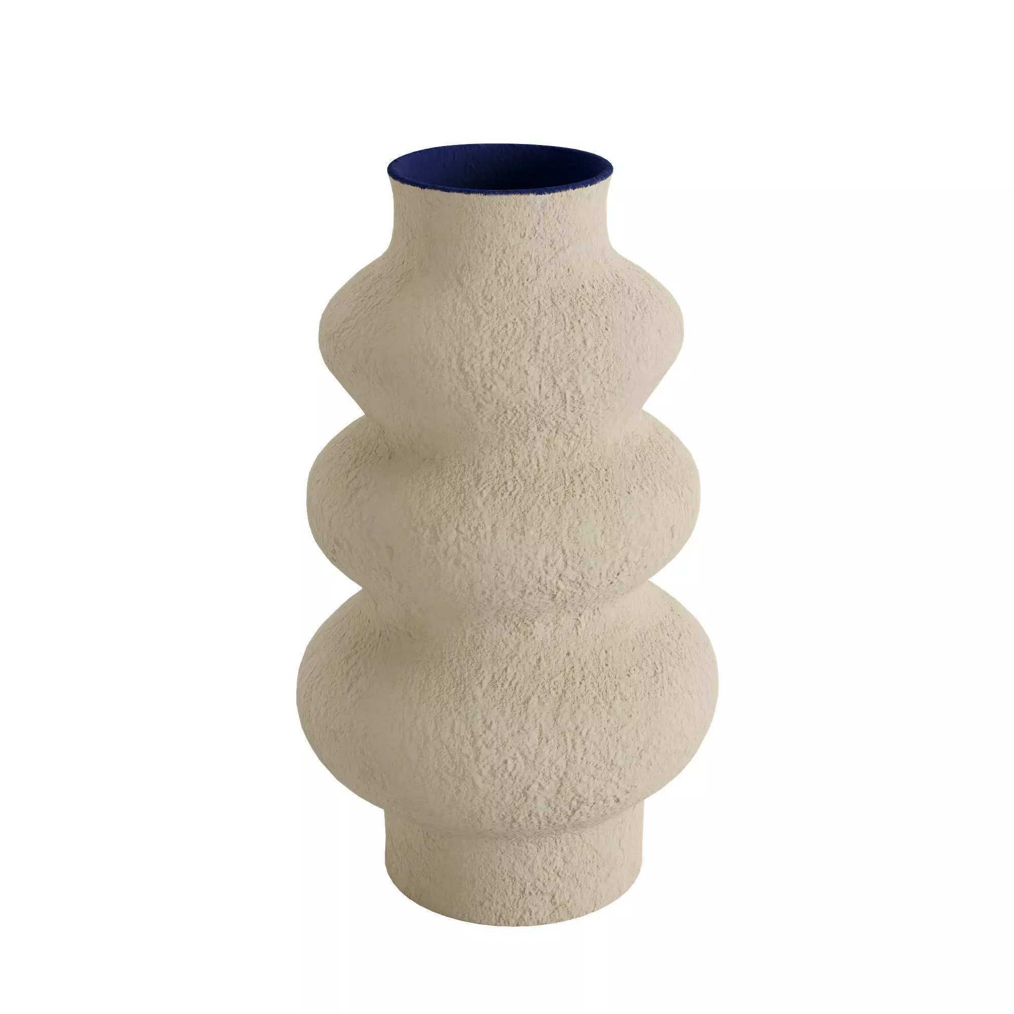 Irregular Papier Mache Vase 3D model_0