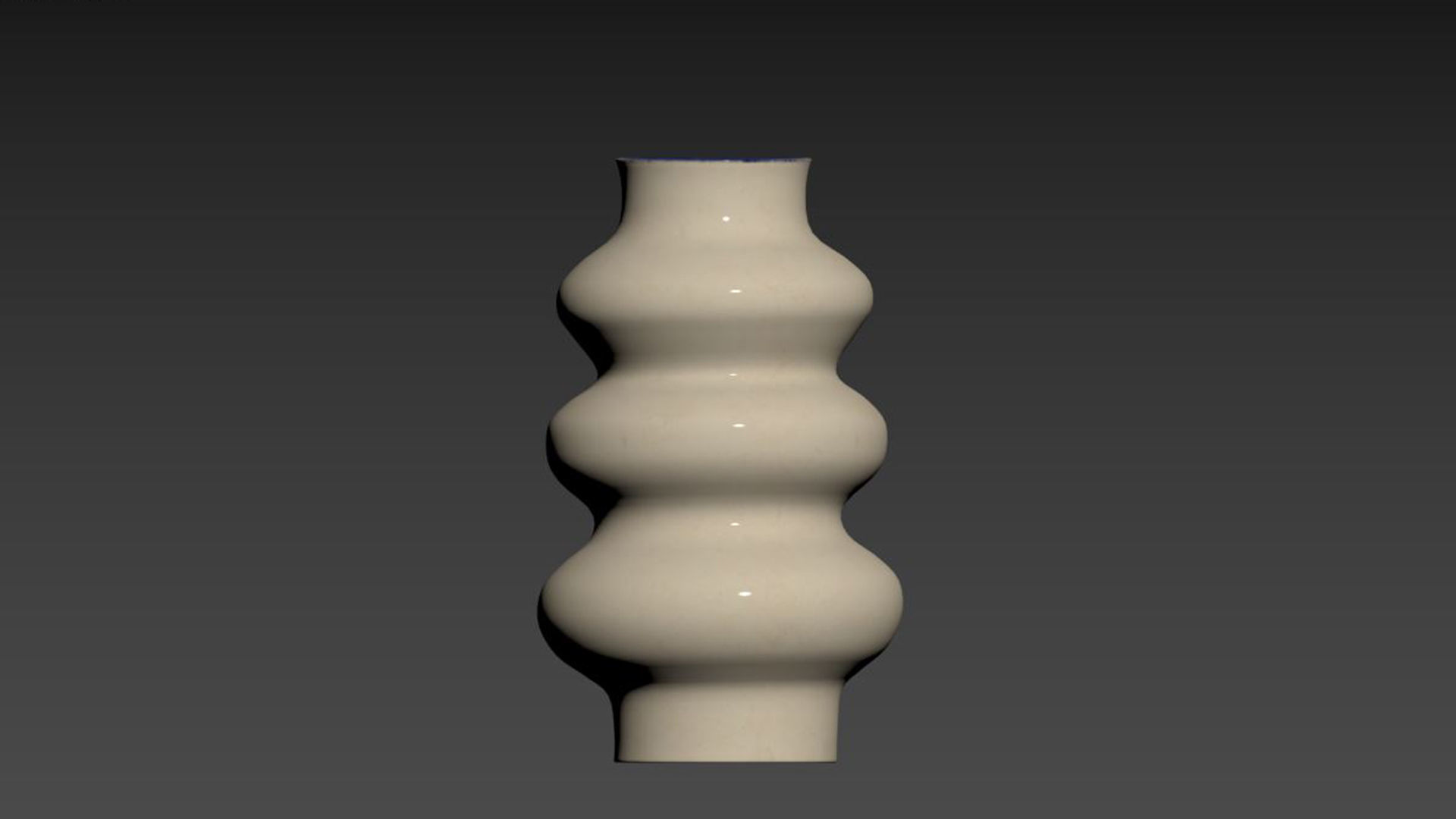 Irregular Papier Mache Vase 3D model_4