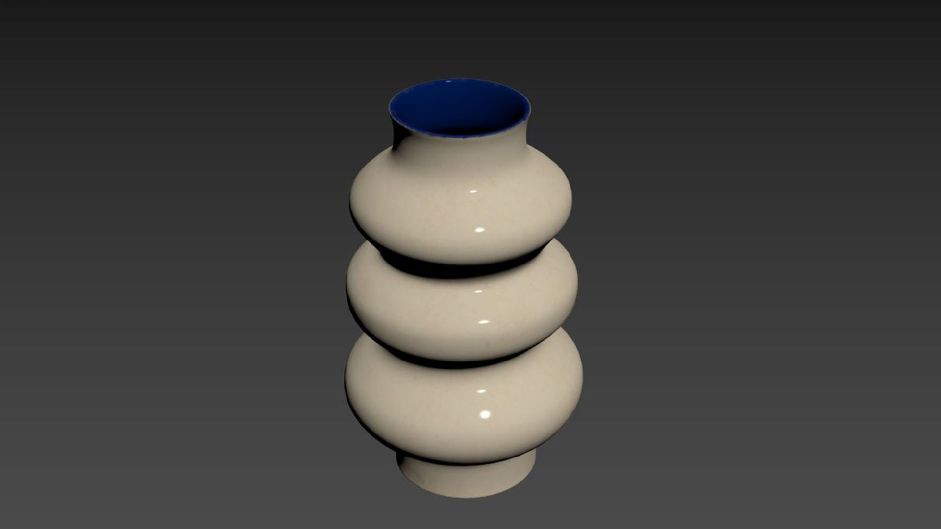 Irregular Papier Mache Vase 3D model_5