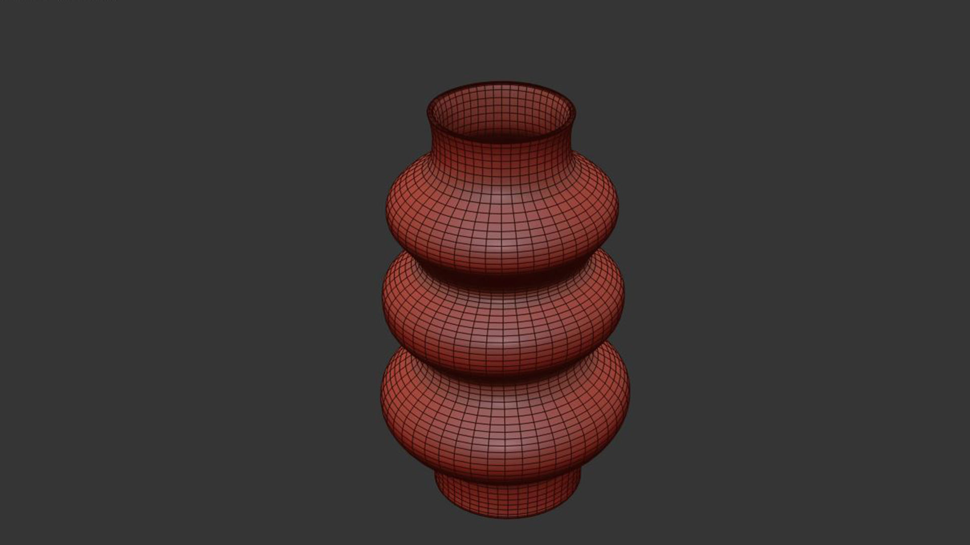 Irregular Papier Mache Vase 3D model_7