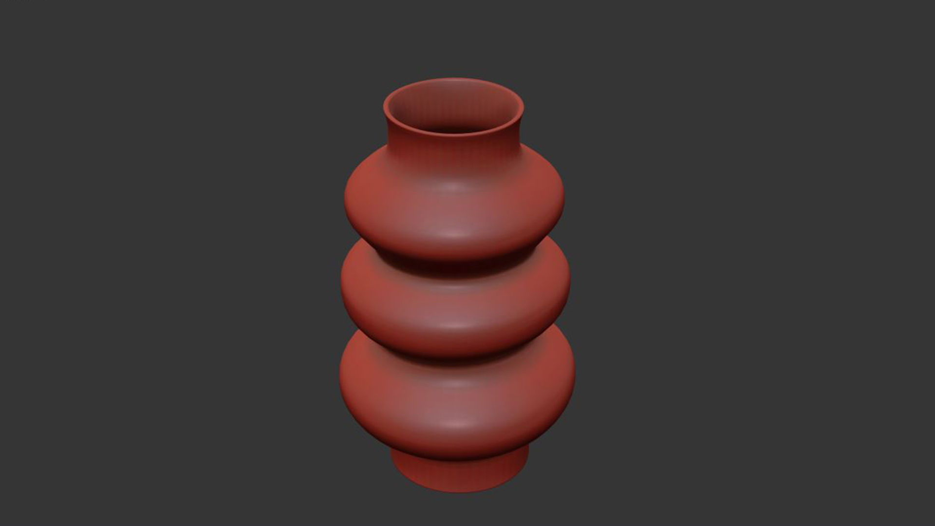Irregular Papier Mache Vase 3D model_6