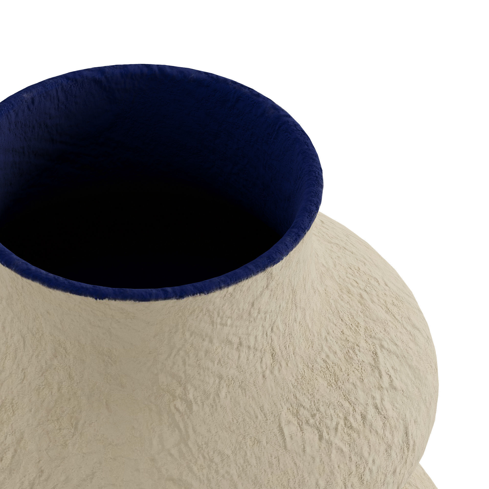 Irregular Papier Mache Vase 3D model_2