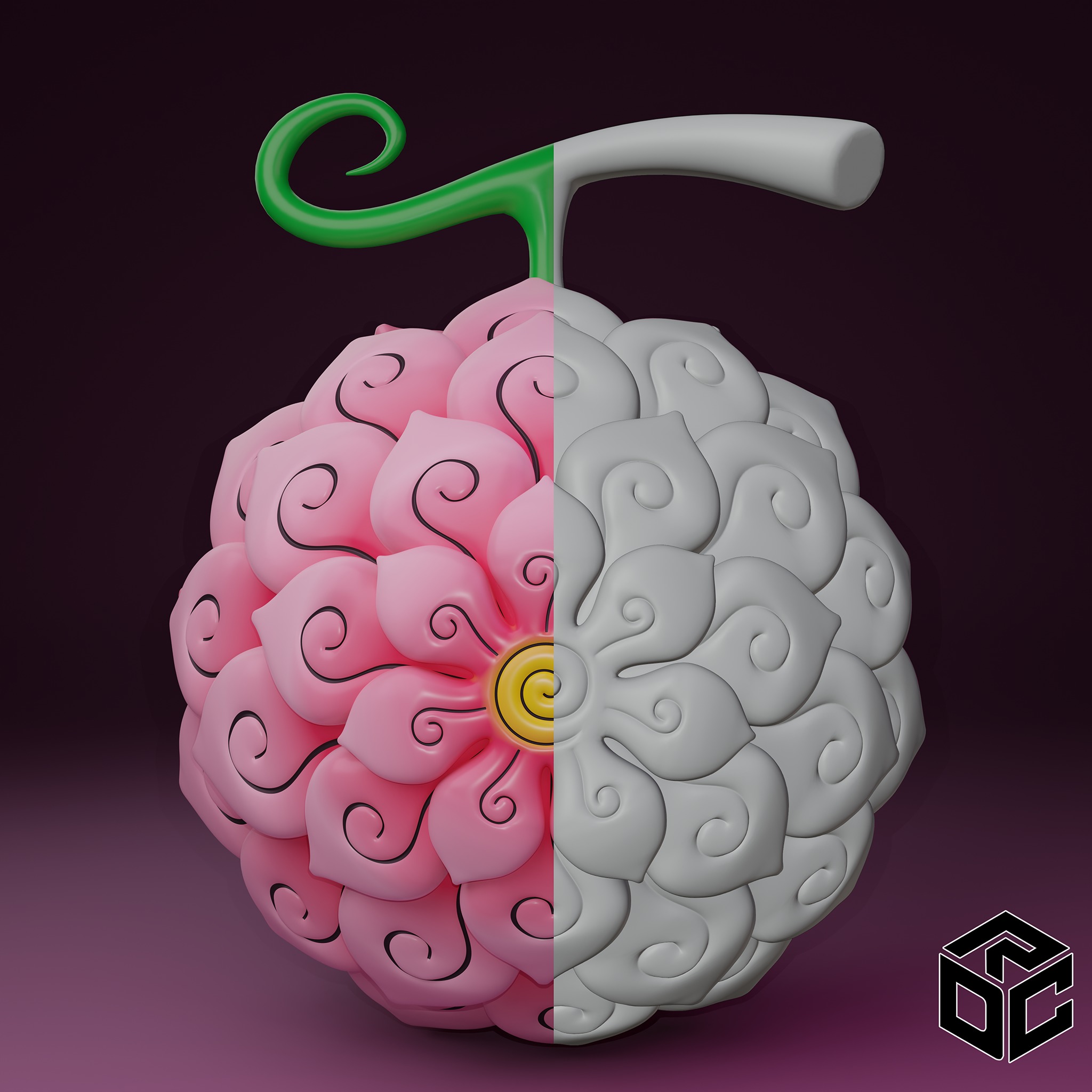 Hana Hana no Mi Low-poly 3D model_2