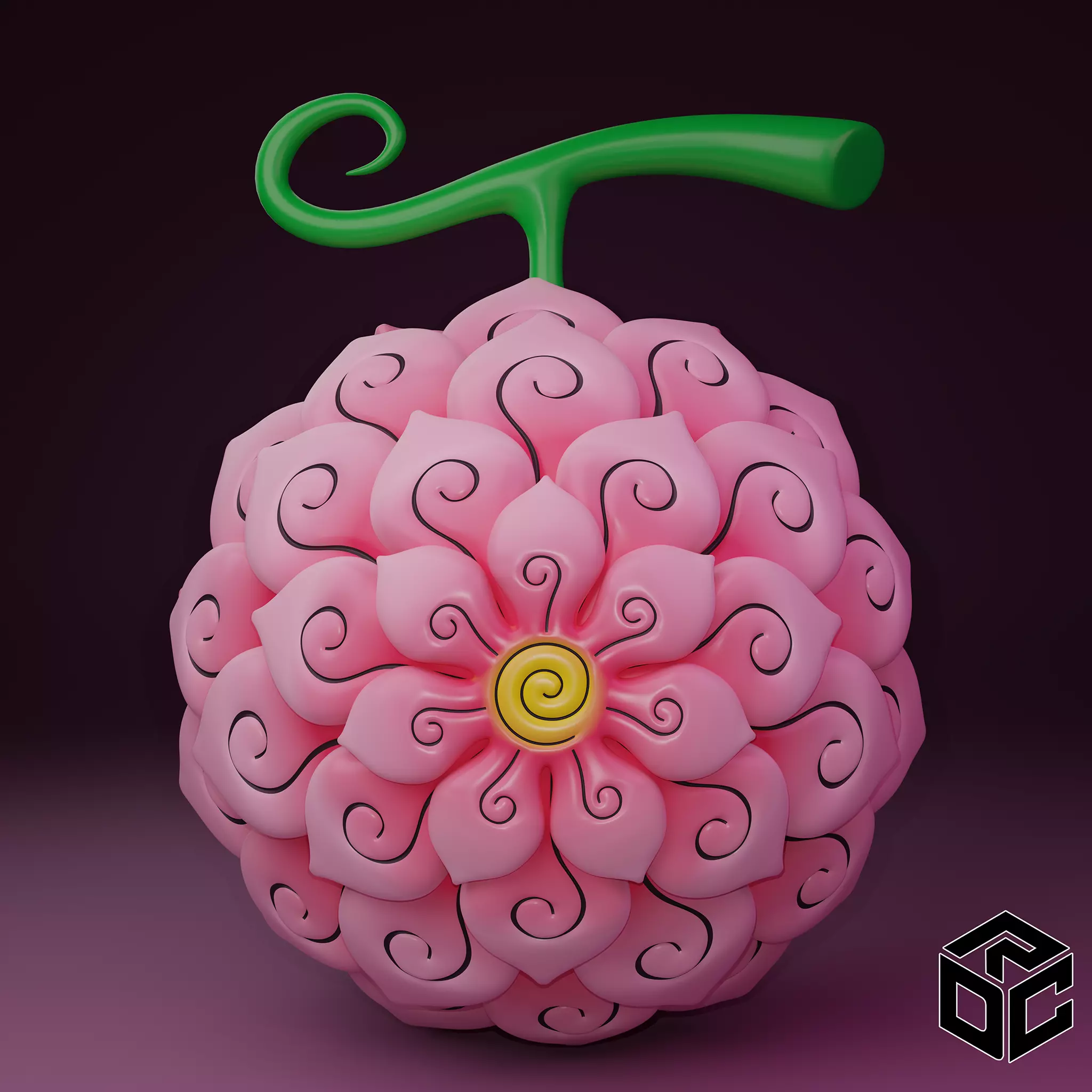 Hana Hana no Mi Low-poly 3D model_0