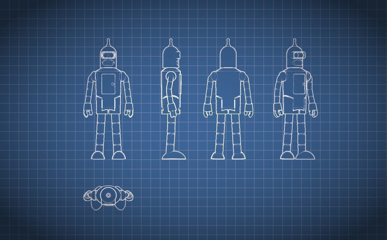 Bender - vintage toy  3D print model_6