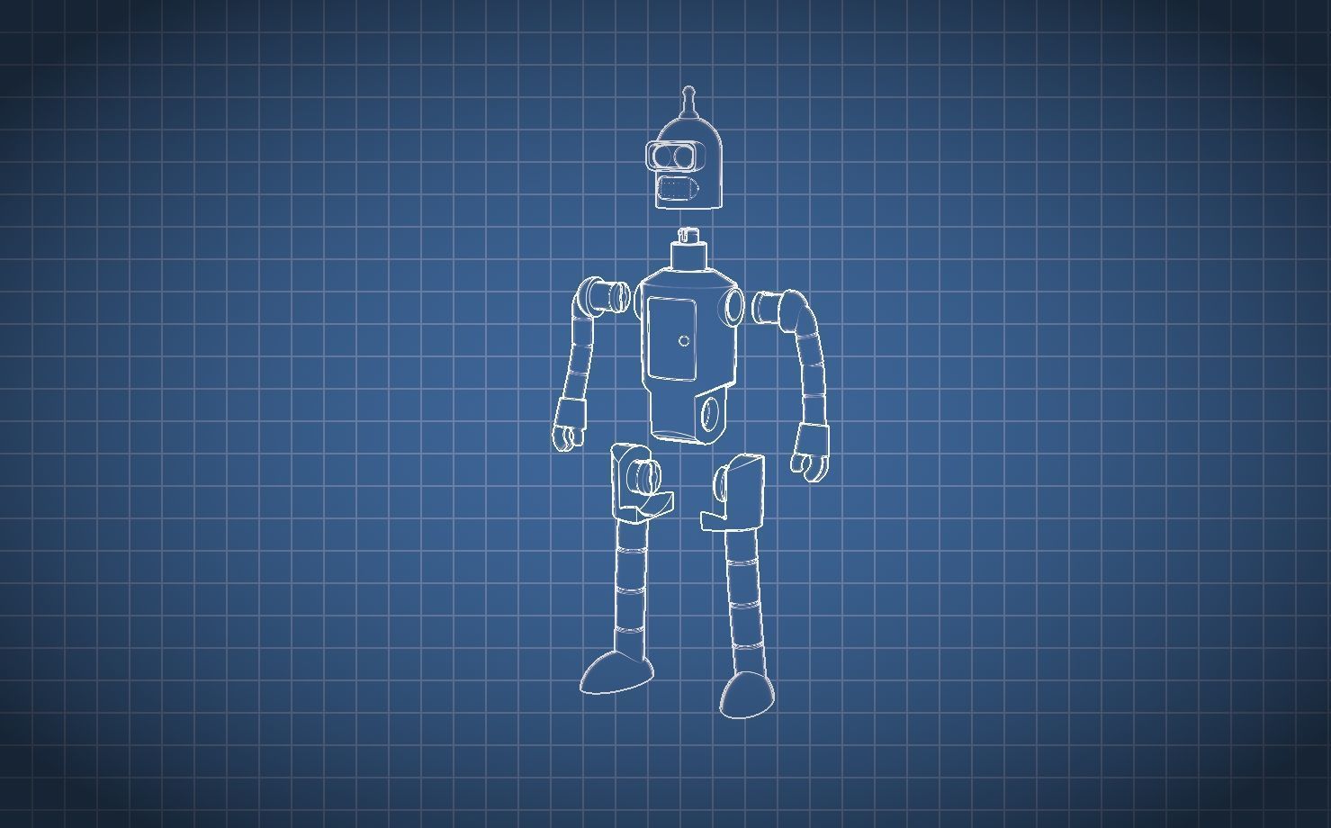 Bender - vintage toy  3D print model_7