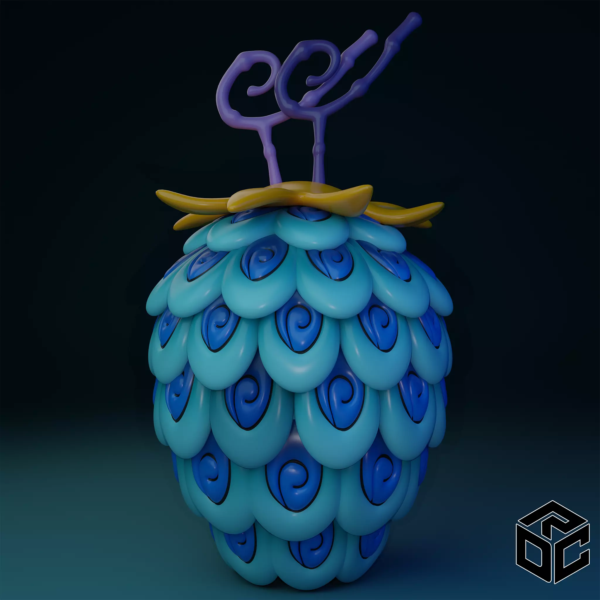 Uo Uo no Mi Model Seiryu Low-poly 3D model_0