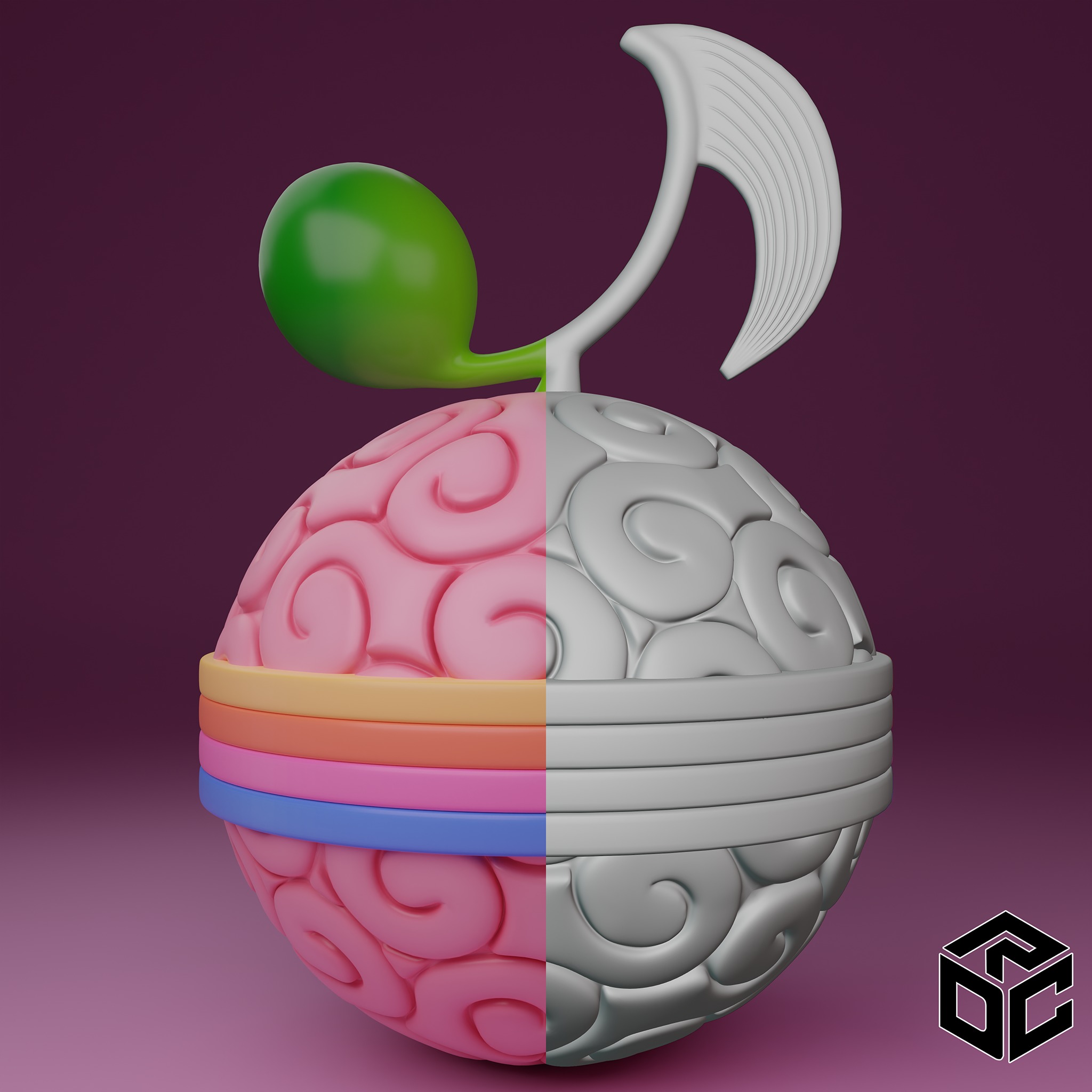 Uta Uta no Mi Low-poly 3D model_2