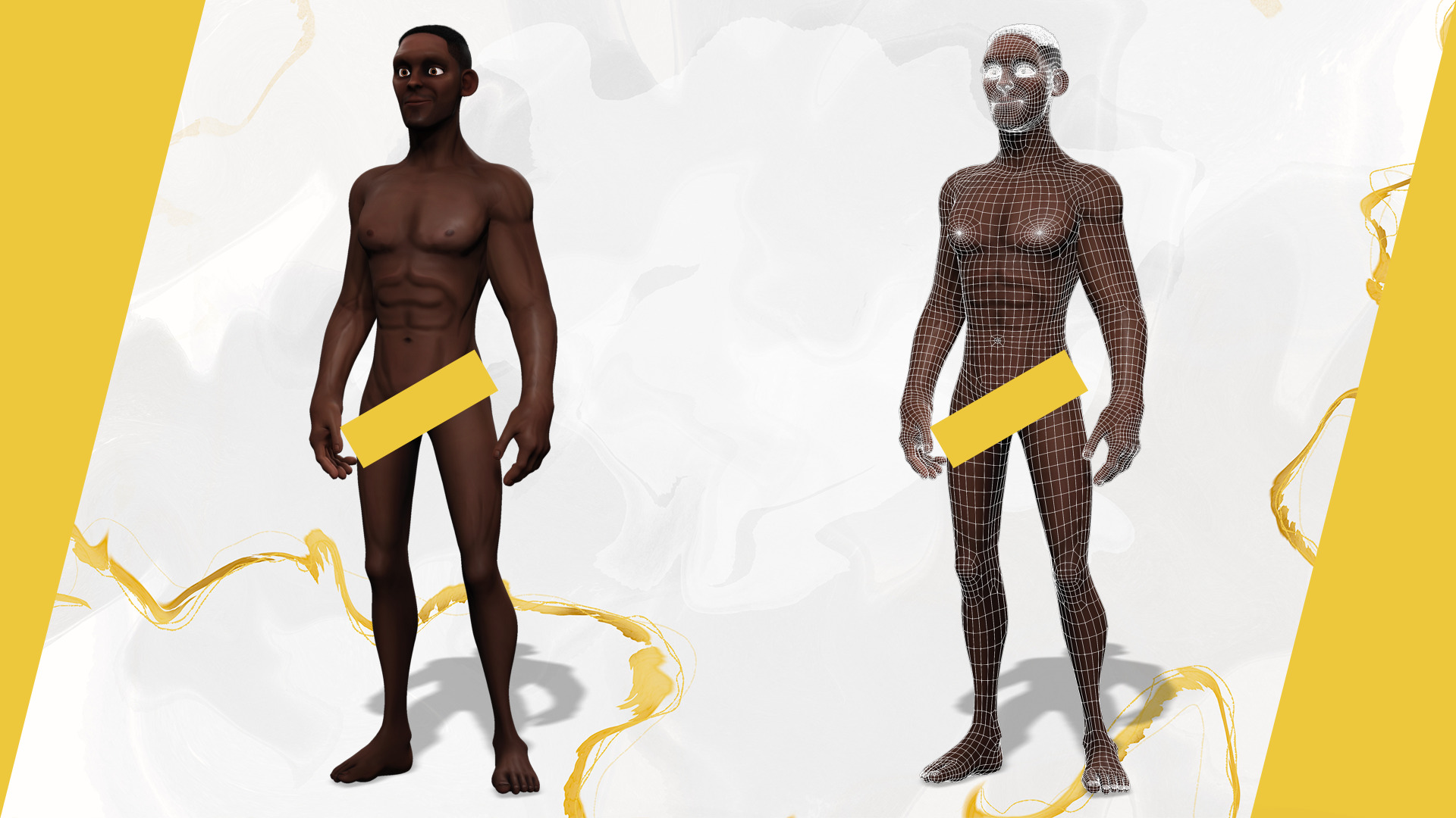 Farmer Cartoon Character in Overalls Artistic Realism Low-poly 3D model_2