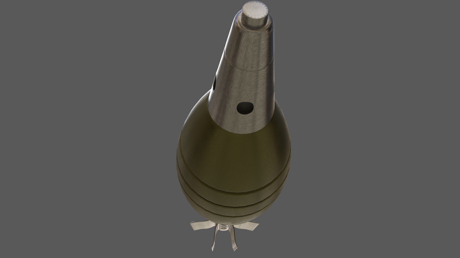 Mortar Shell 3D model_2