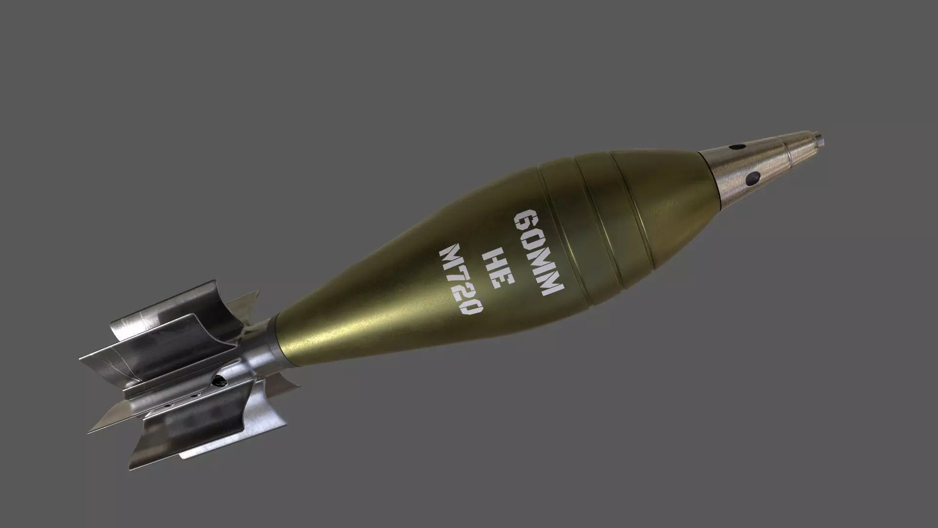 Mortar Shell 3D model_0
