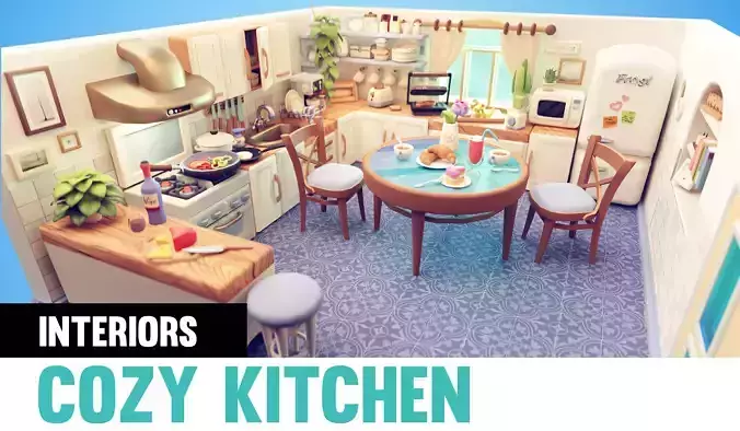 Kitchen Interior Cartoon