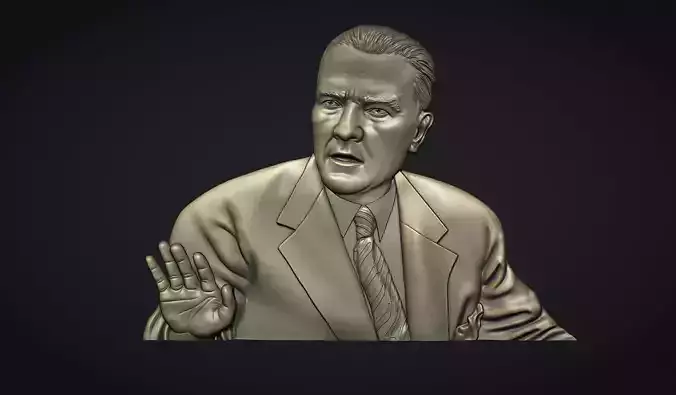 Gazi Mustafa Kemal Ataturk Bas Relief