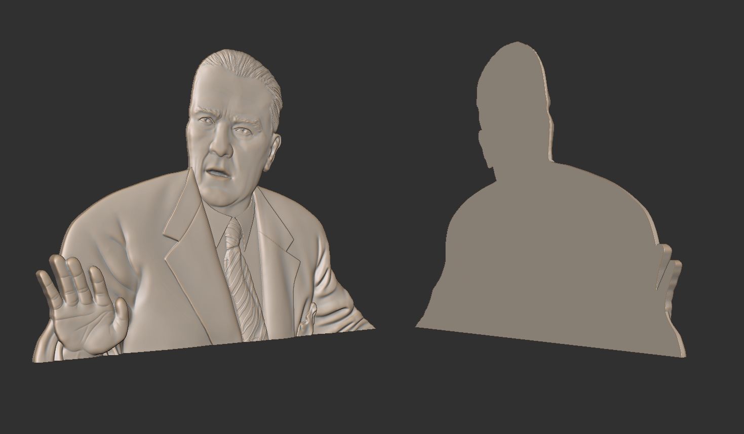 Gazi Mustafa Kemal Ataturk Bas Relief 3D print model_8