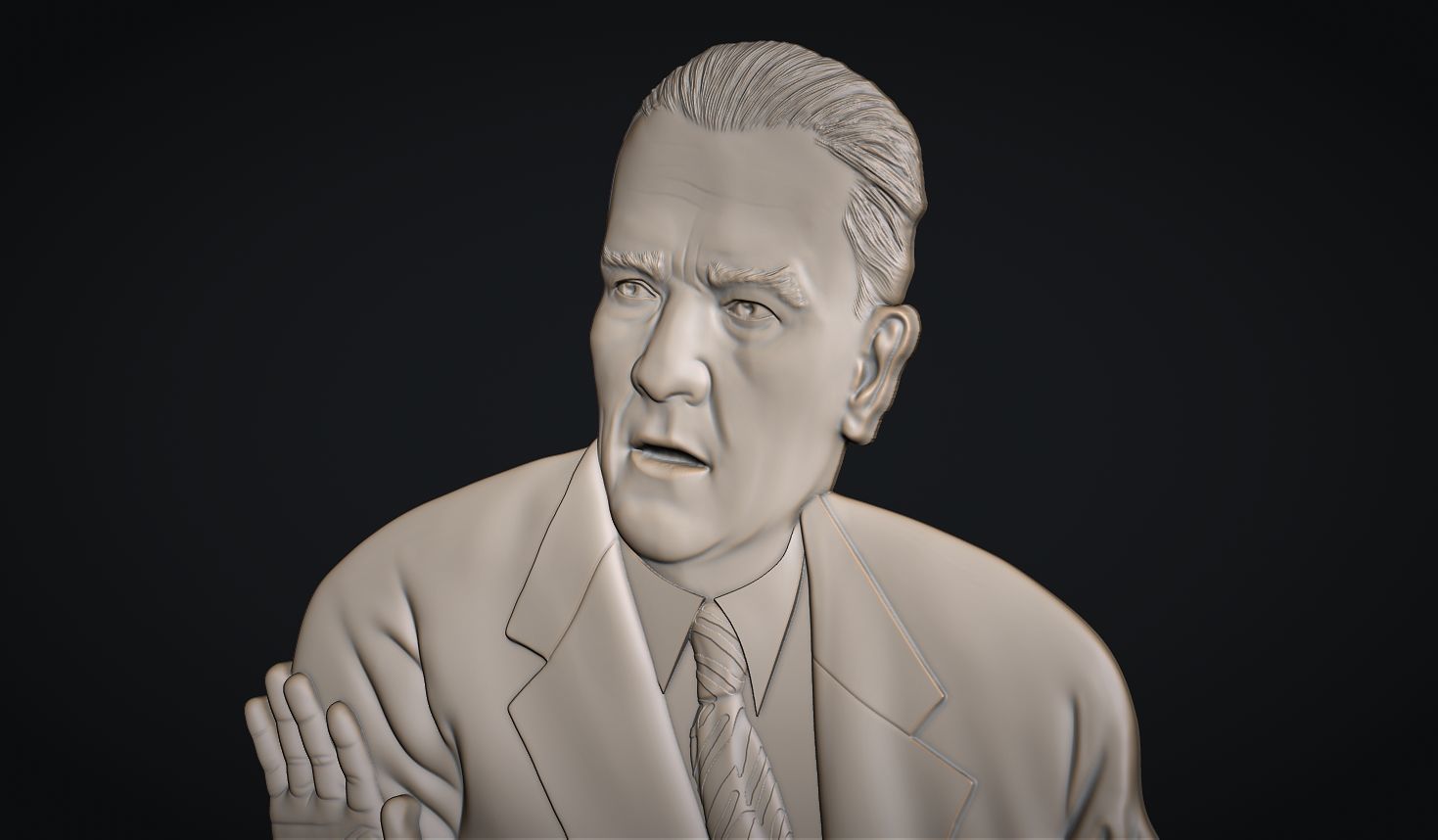 Gazi Mustafa Kemal Ataturk Bas Relief 3D print model_6