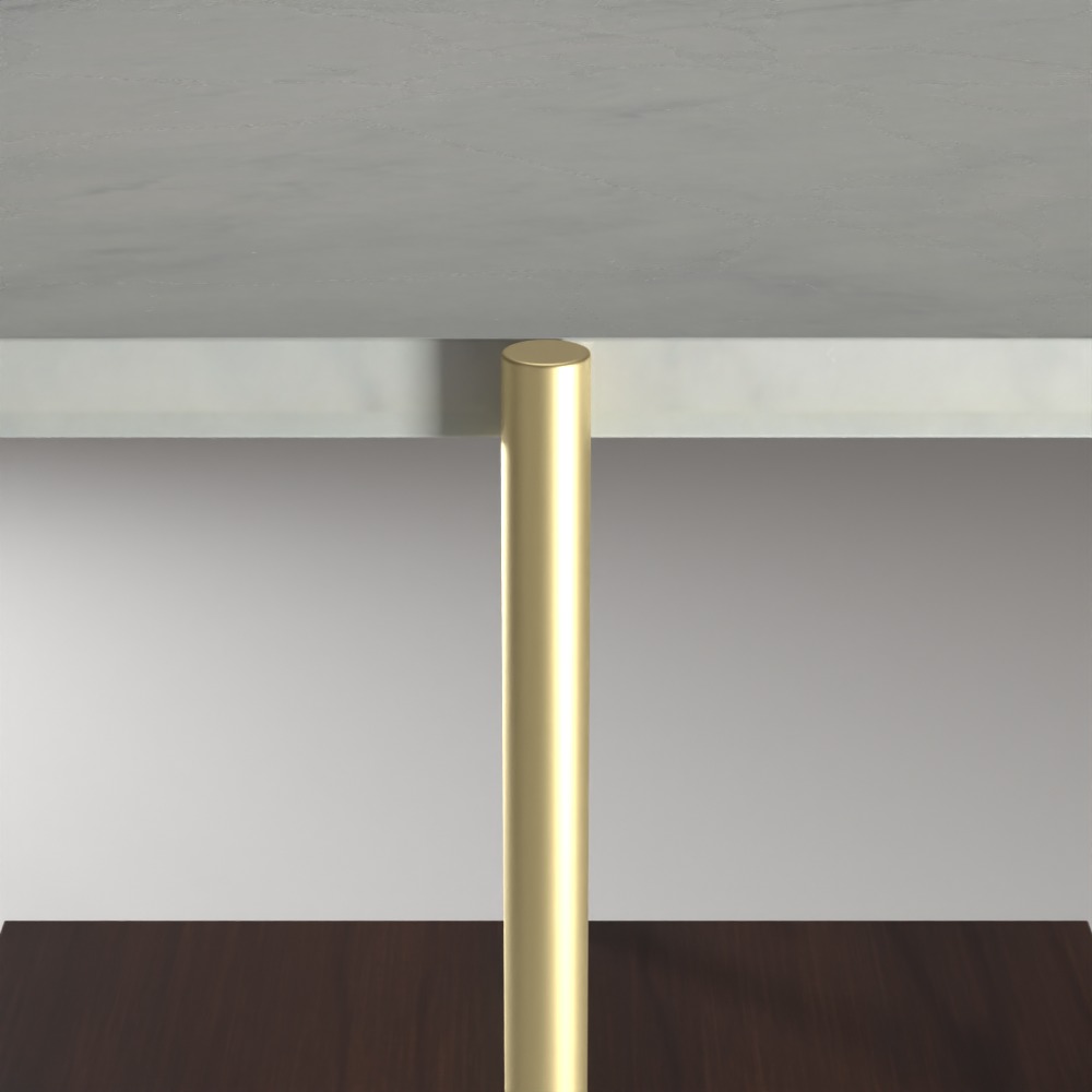 Simone Tri-Tone Faux Marble Modern Square Coffee Table 3D model_3