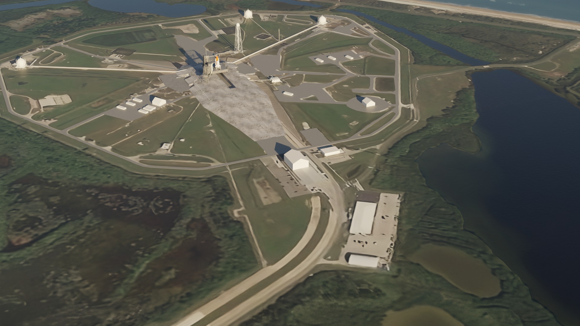 Kennedy Space Center Launch Complex 39-A  Low-poly 3D model_11