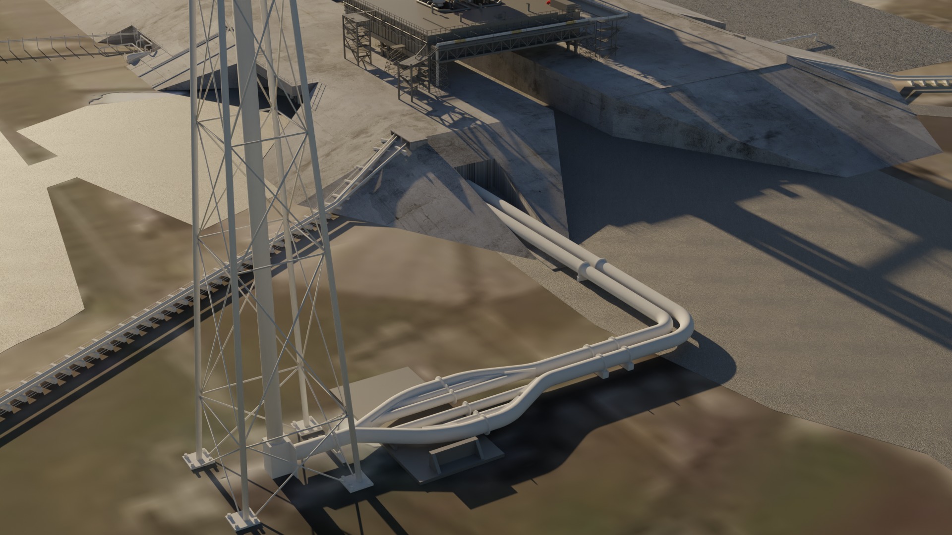 Kennedy Space Center Launch Complex 39-A  Low-poly 3D model_17