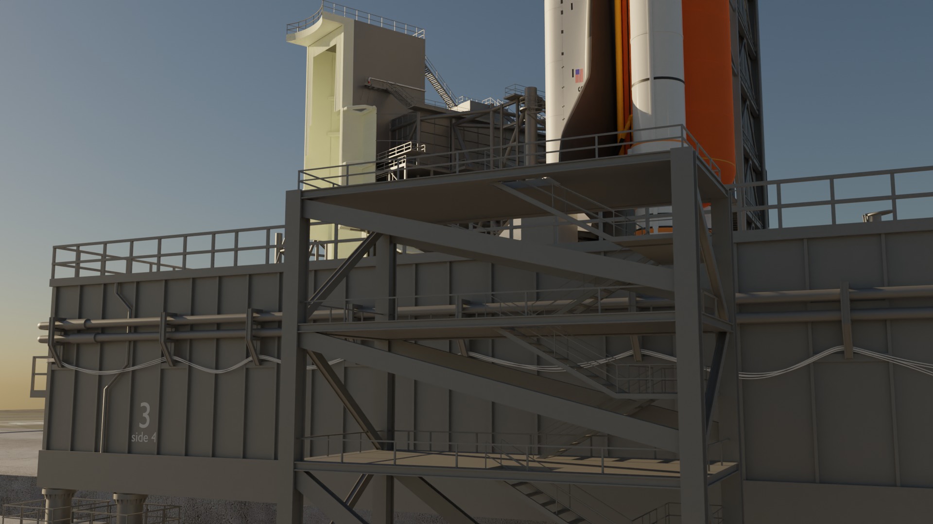 Kennedy Space Center Launch Complex 39-A  Low-poly 3D model_22