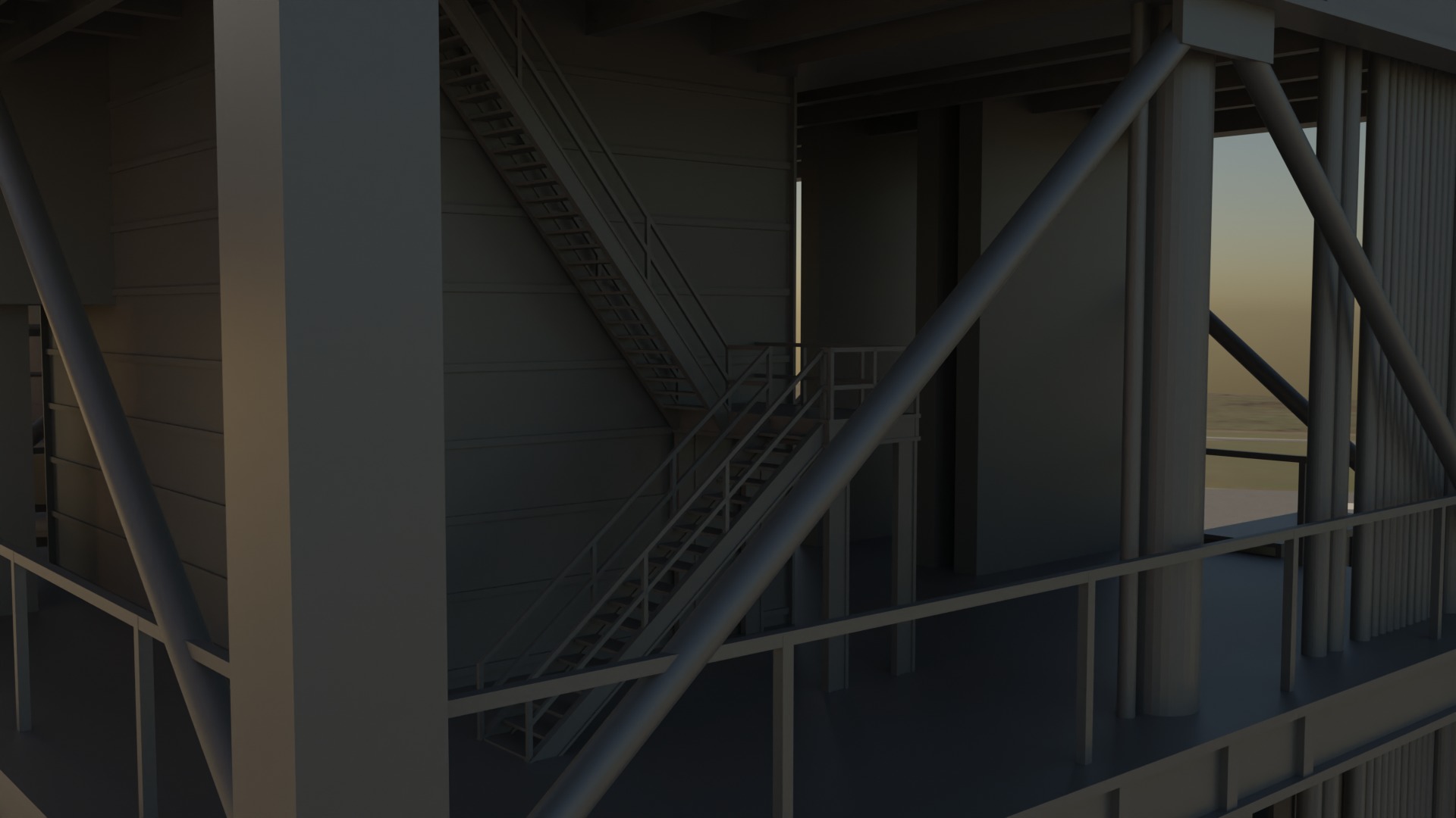 Kennedy Space Center Launch Complex 39-A  Low-poly 3D model_14