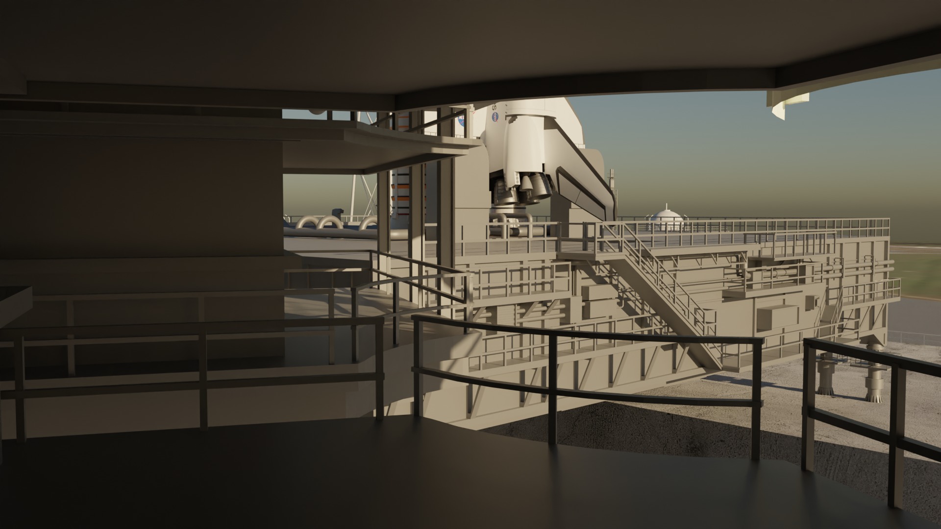 Kennedy Space Center Launch Complex 39-A  Low-poly 3D model_21