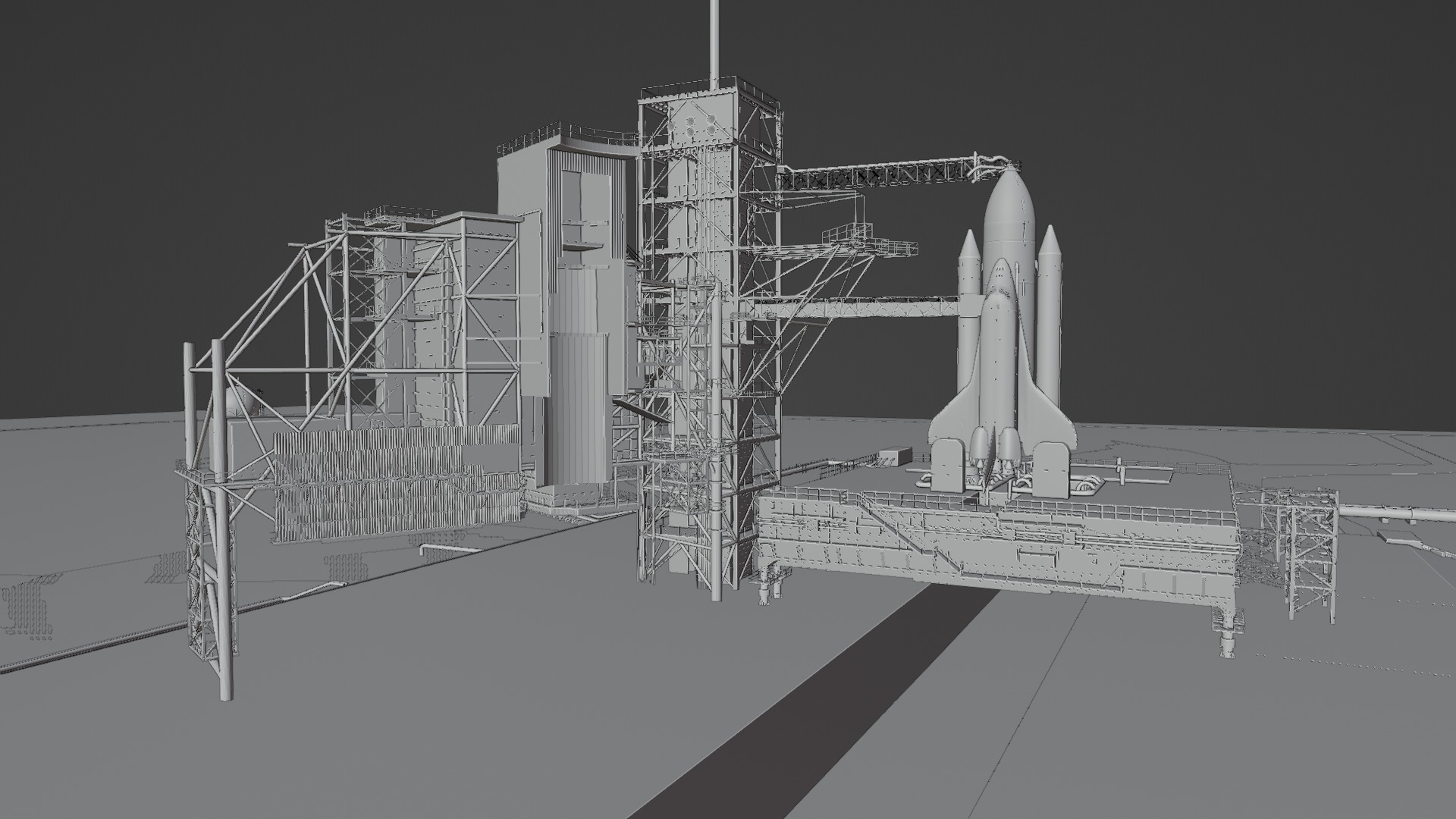 Kennedy Space Center Launch Complex 39-A  Low-poly 3D model_20