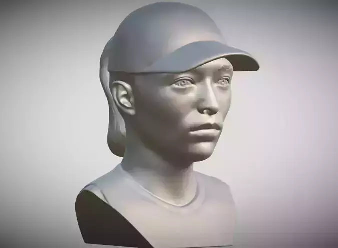 Iga Swiatek bust for 3D printing 3D print model