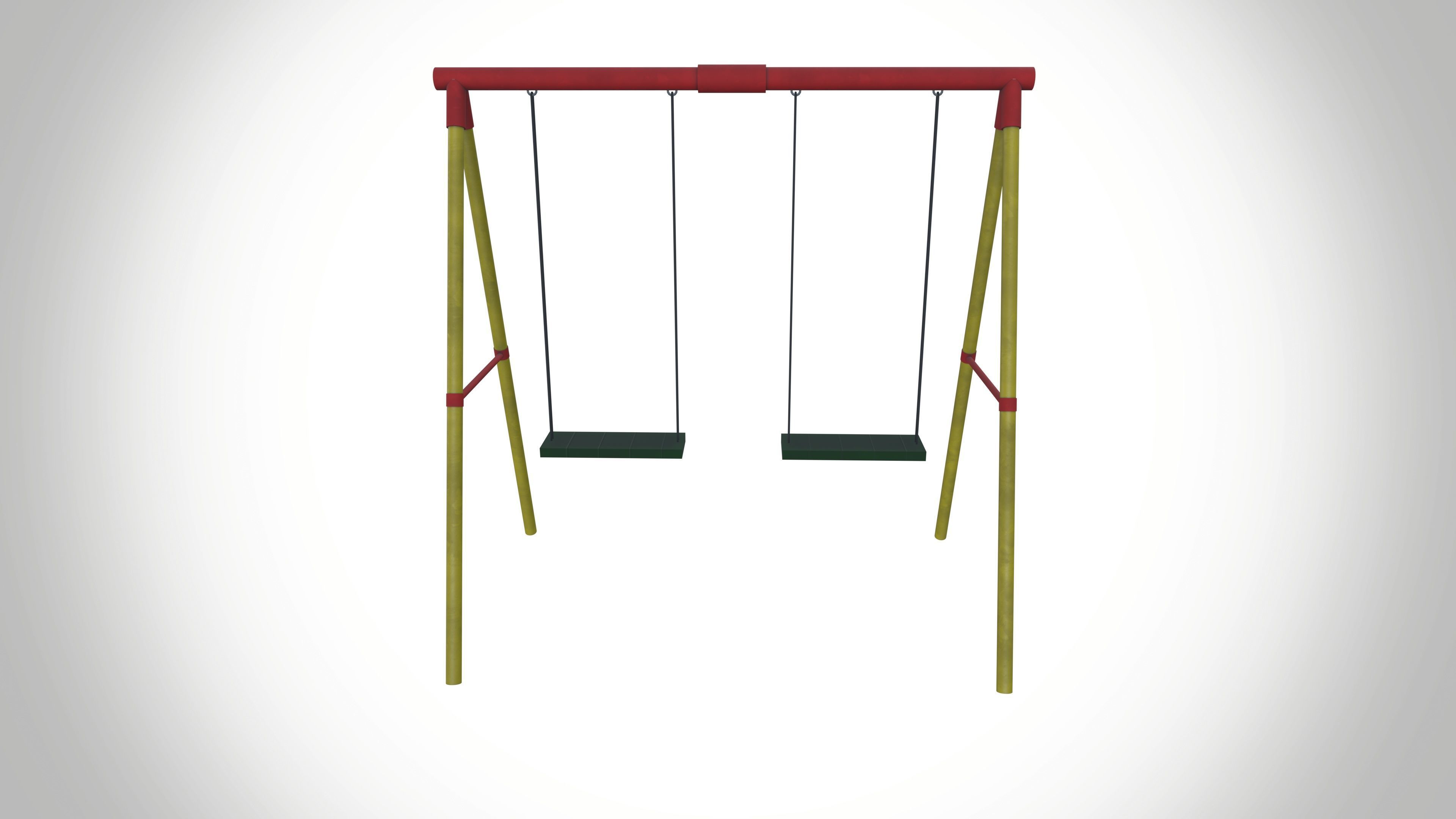 Swing Low-poly 3D model_3
