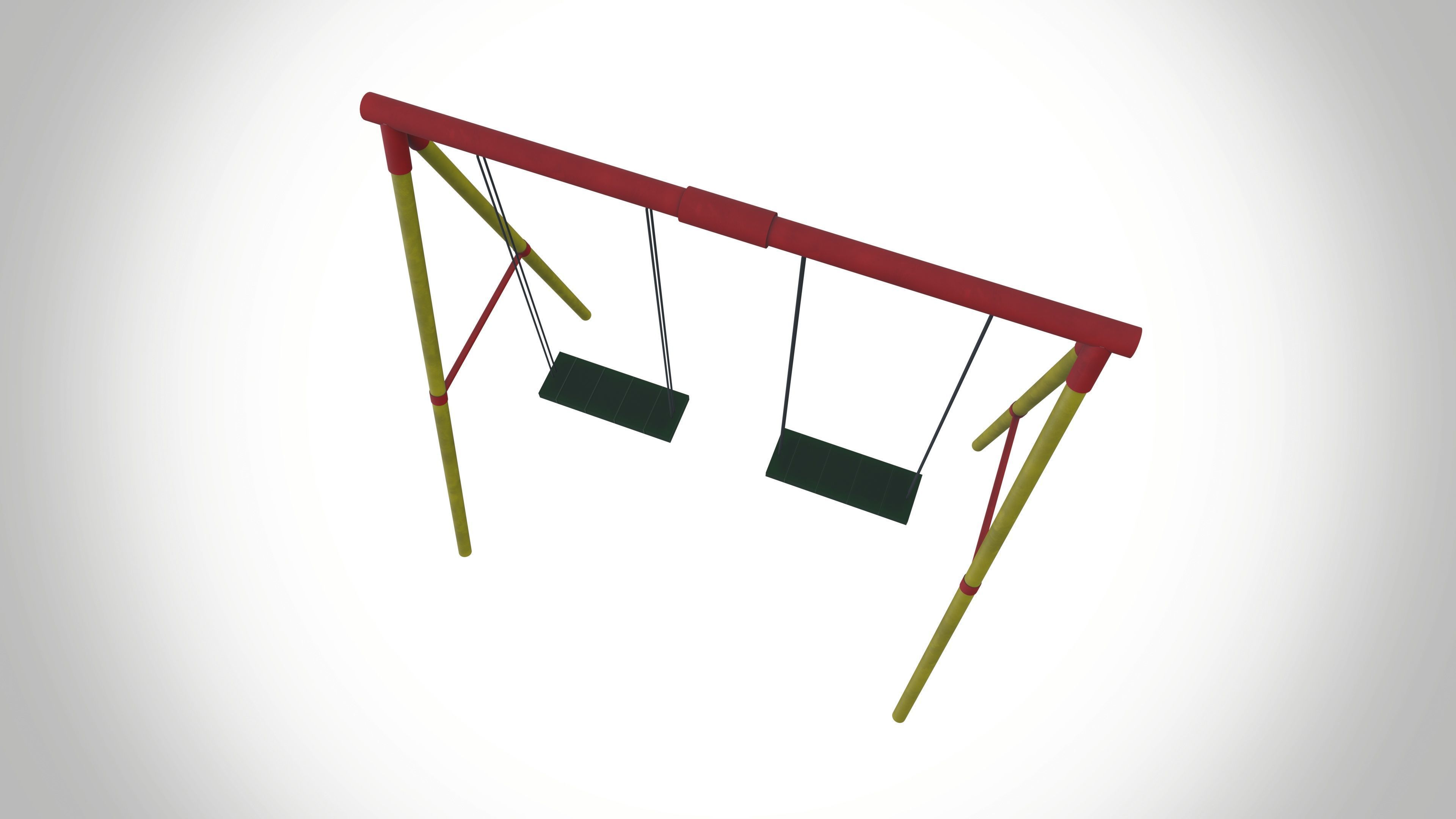 Swing Low-poly 3D model_5