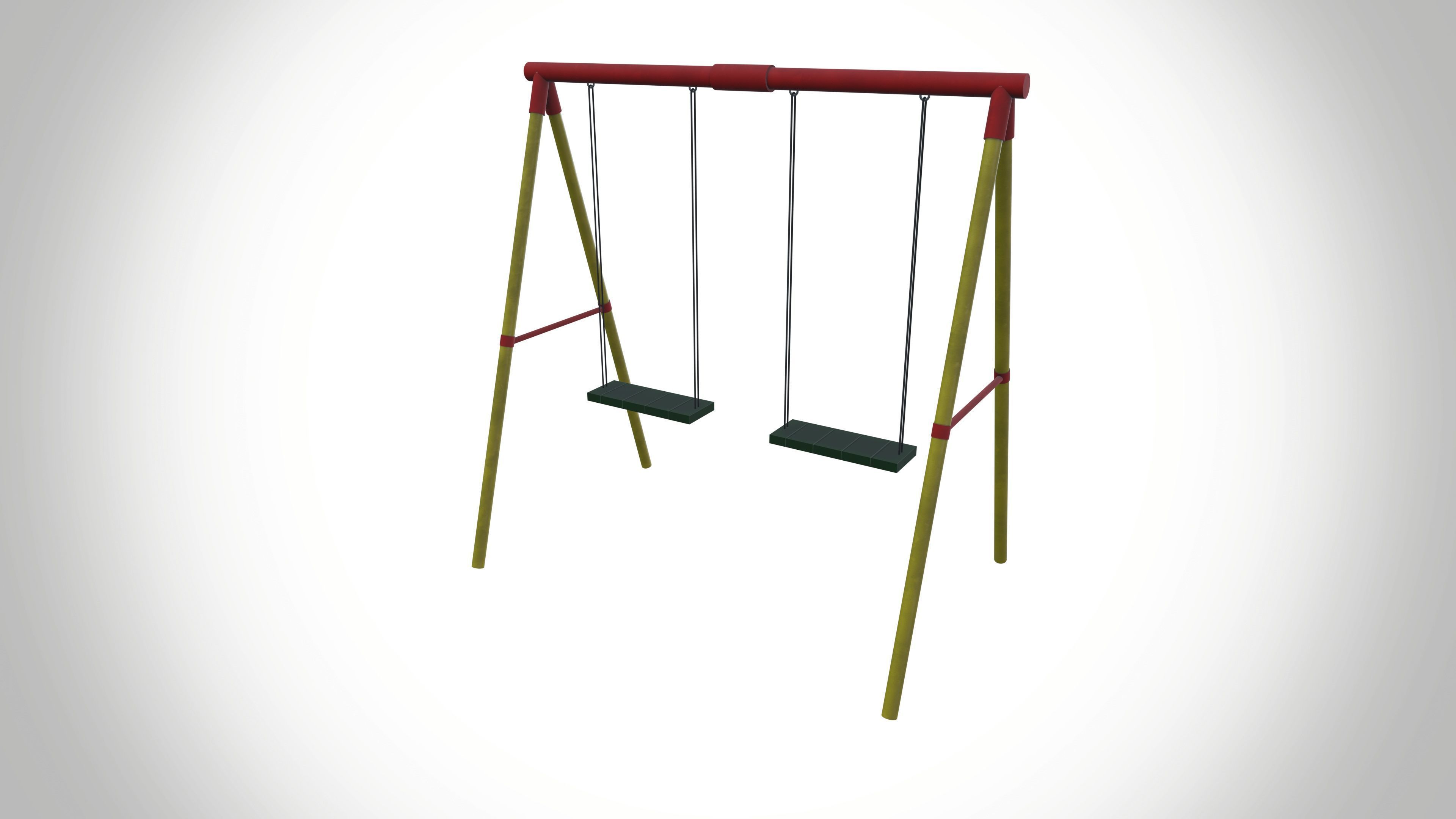 Swing Low-poly 3D model_4