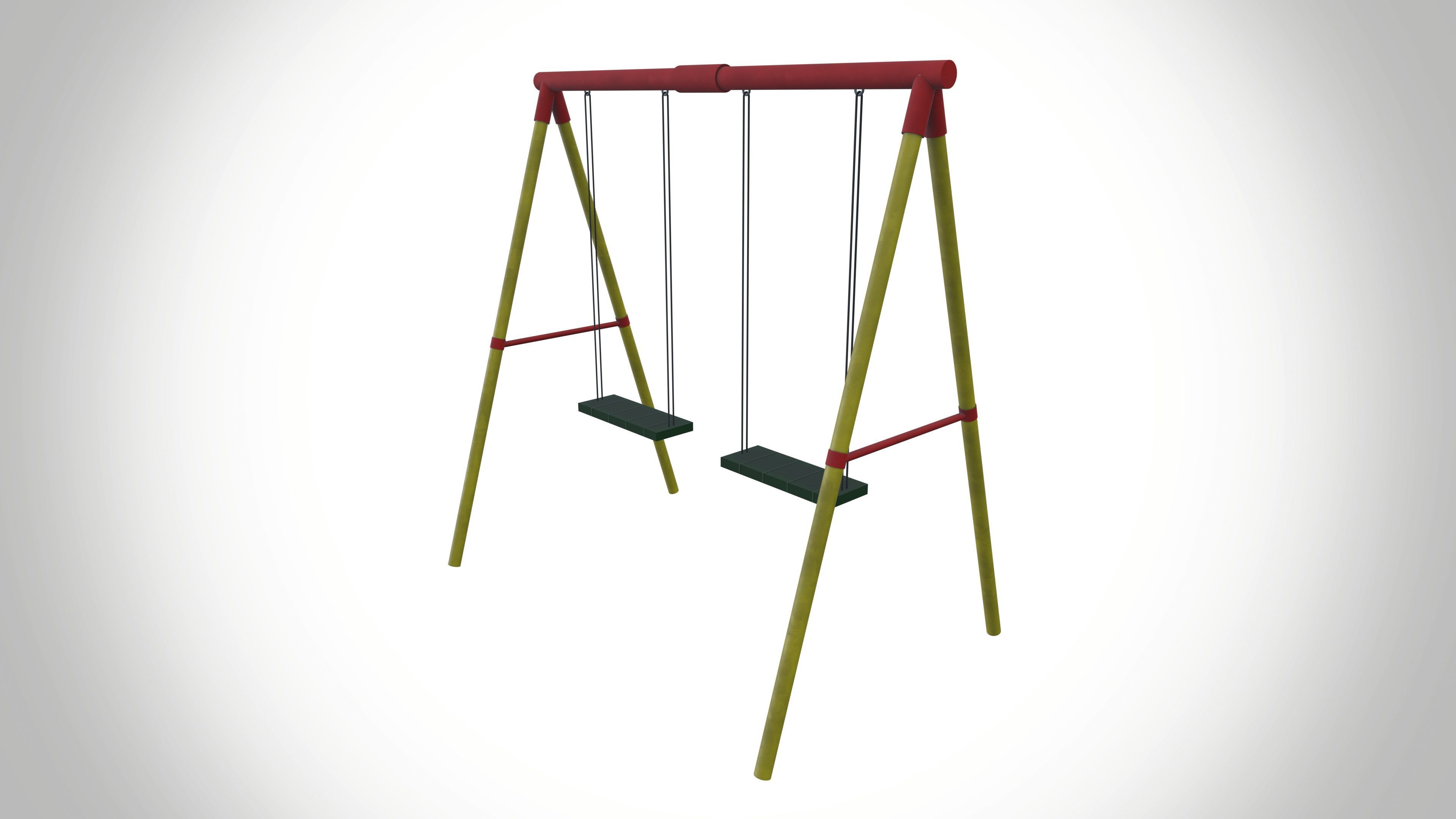 Swing Low-poly 3D model_2