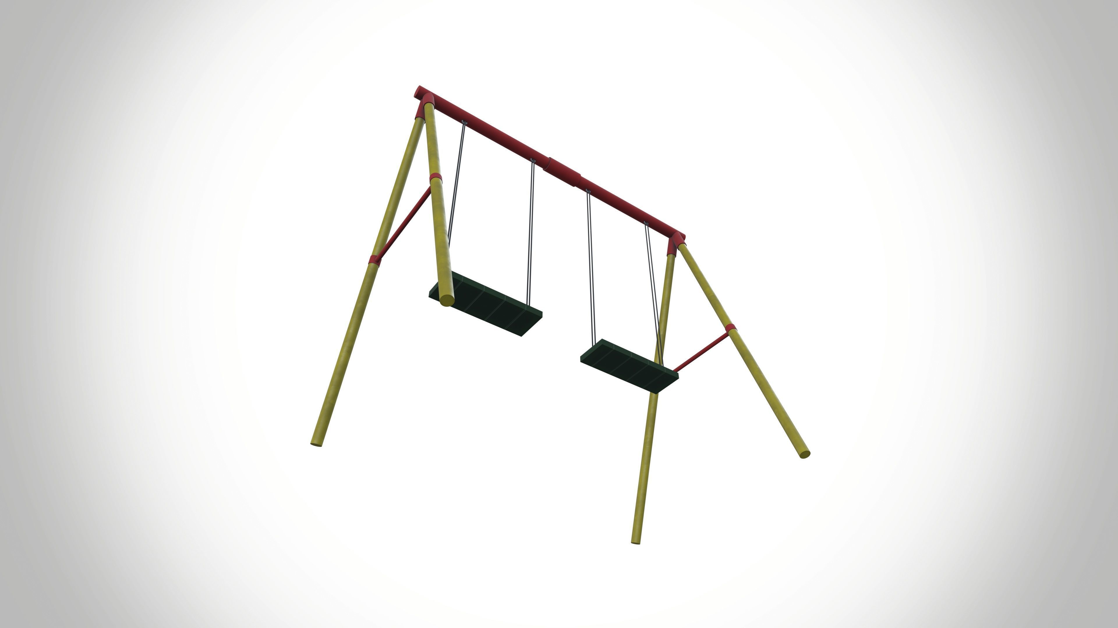 Swing Low-poly 3D model_7