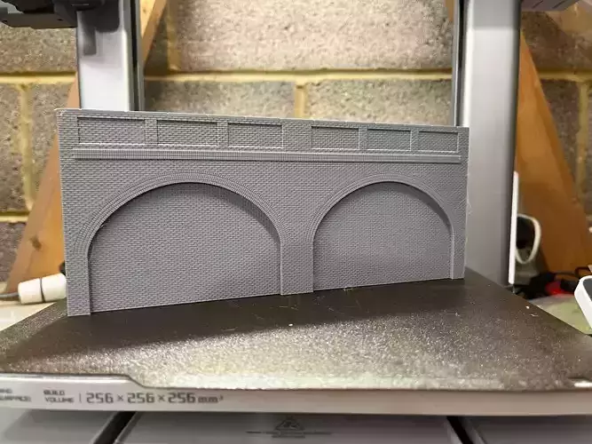 Model Railway Retaining Walls with Arches Modular Design 3D print model