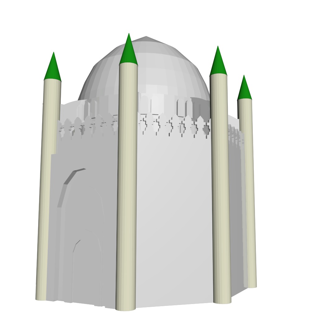 Jannat al-Baqi  Al- Hassan Shrine 3D model_3