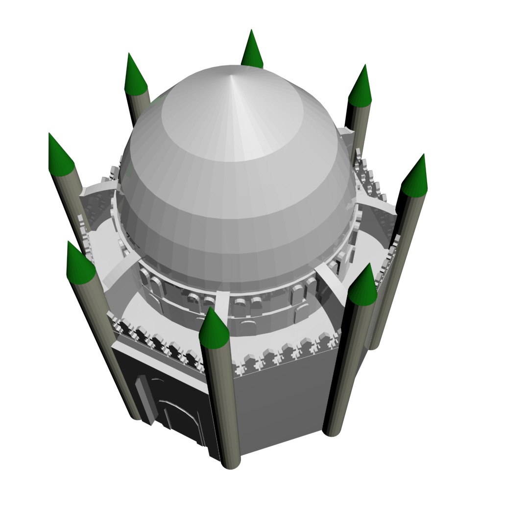 Jannat al-Baqi  Al- Hassan Shrine 3D model_1