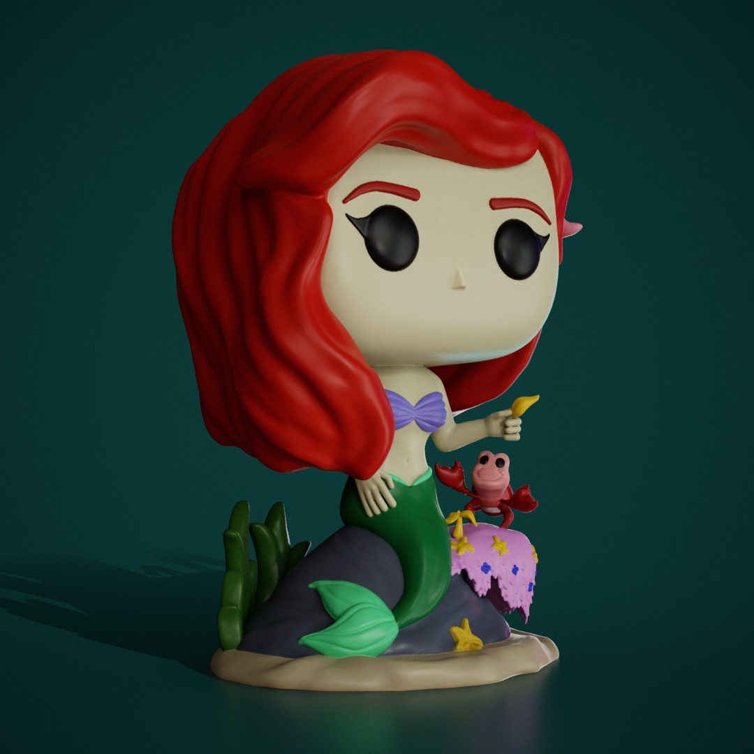 La sirenita - Ariel 3D print model_2