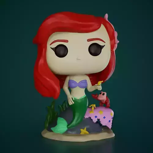 La sirenita - Ariel 3D print model