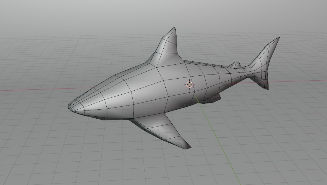 shark Low-poly 3D Model Low-poly 3D model_1