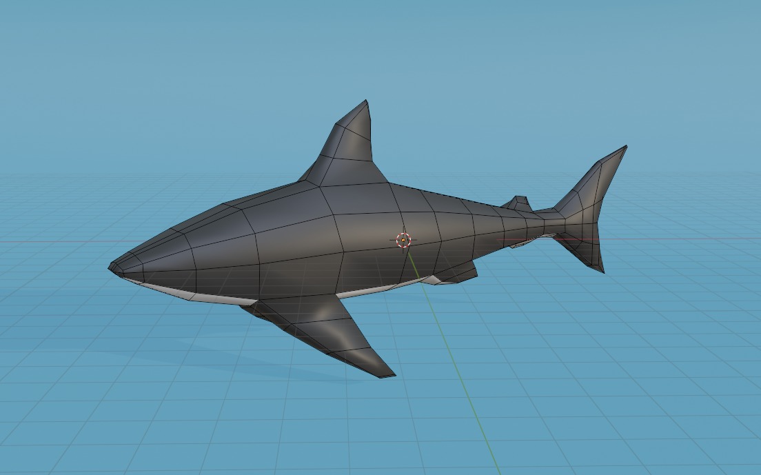 shark Low-poly 3D Model Low-poly 3D model_2