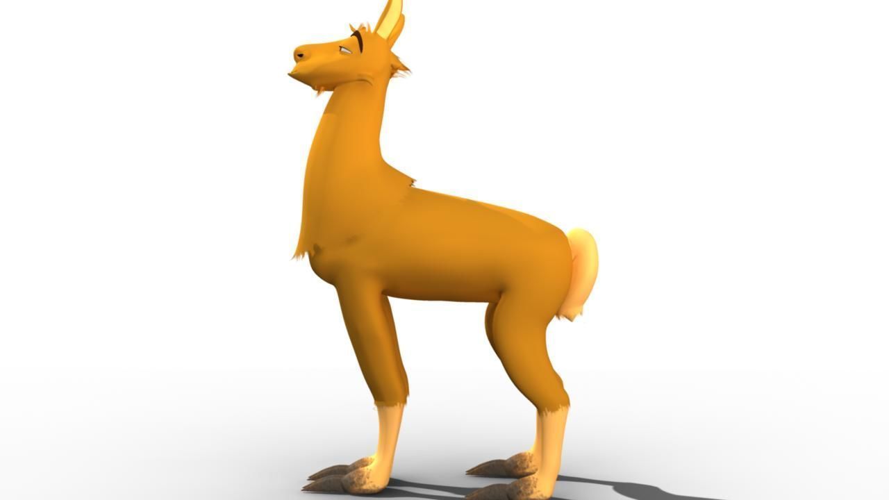 Pierre the Llama Free 3D model_1