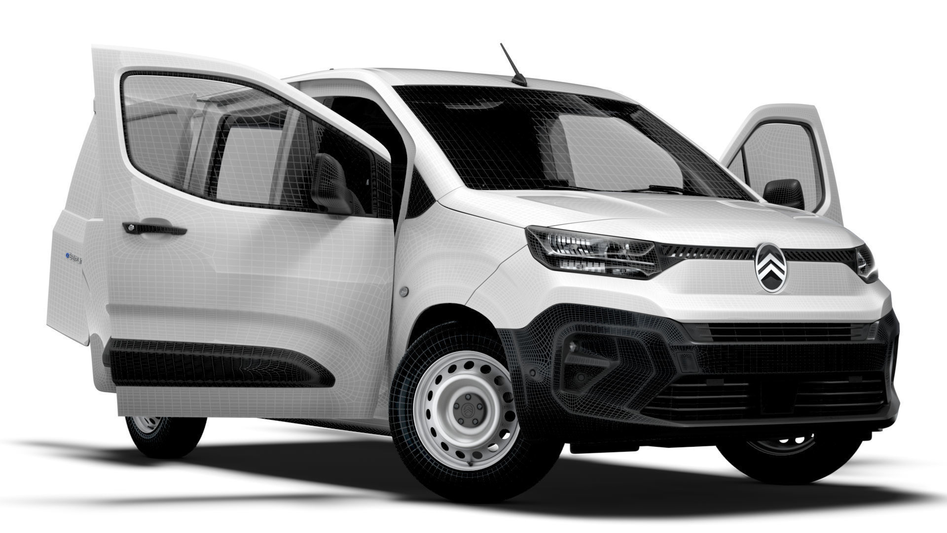 Citroen e Berlingo SWB Van HQInterior 2024 3D model_15