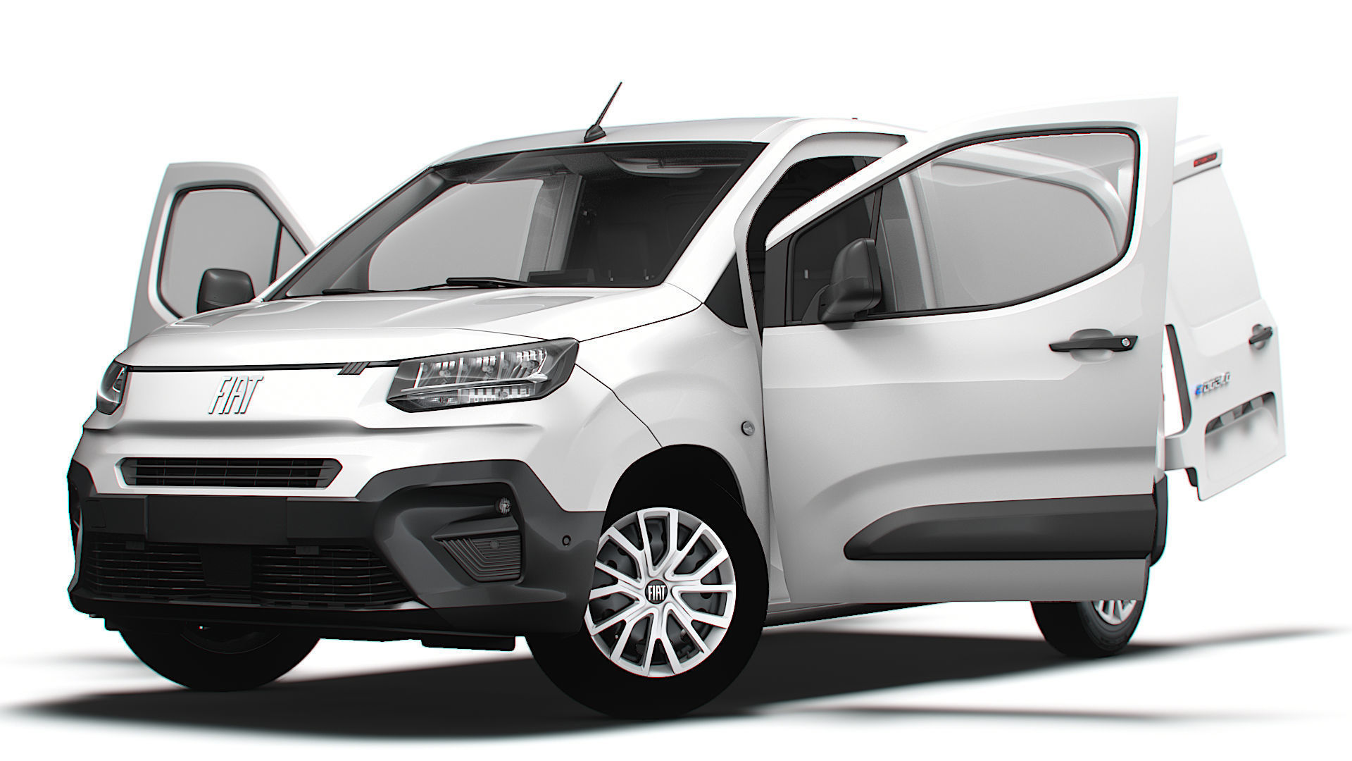 Fiat E Doblo SWB Van HQInterior 2024 3D model_8