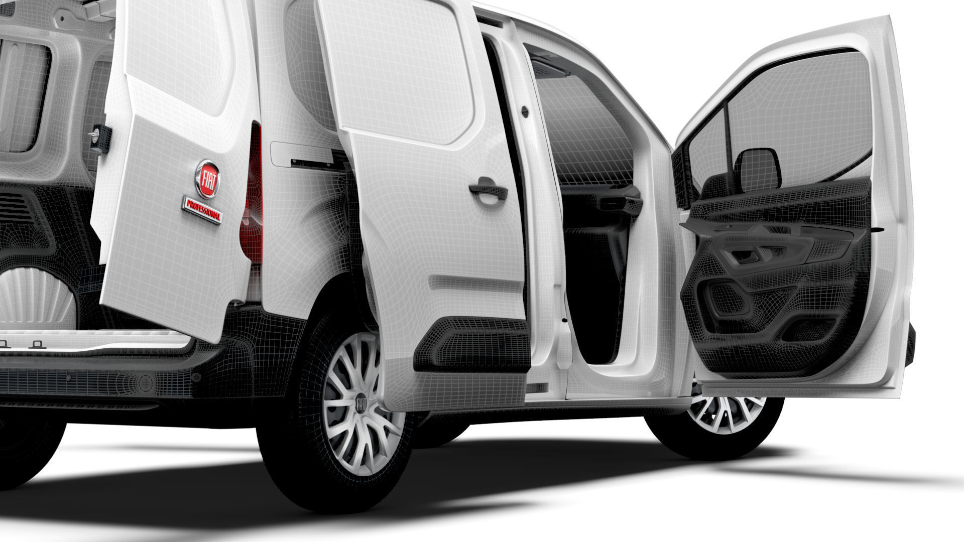 Fiat E Doblo SWB Van HQInterior 2024 3D model_20