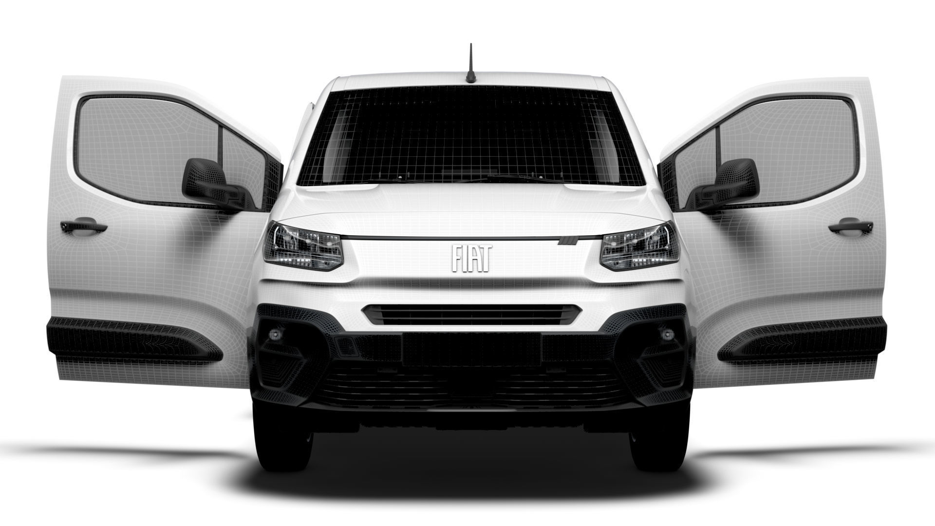 Fiat E Doblo SWB Van HQInterior 2024 3D model_21