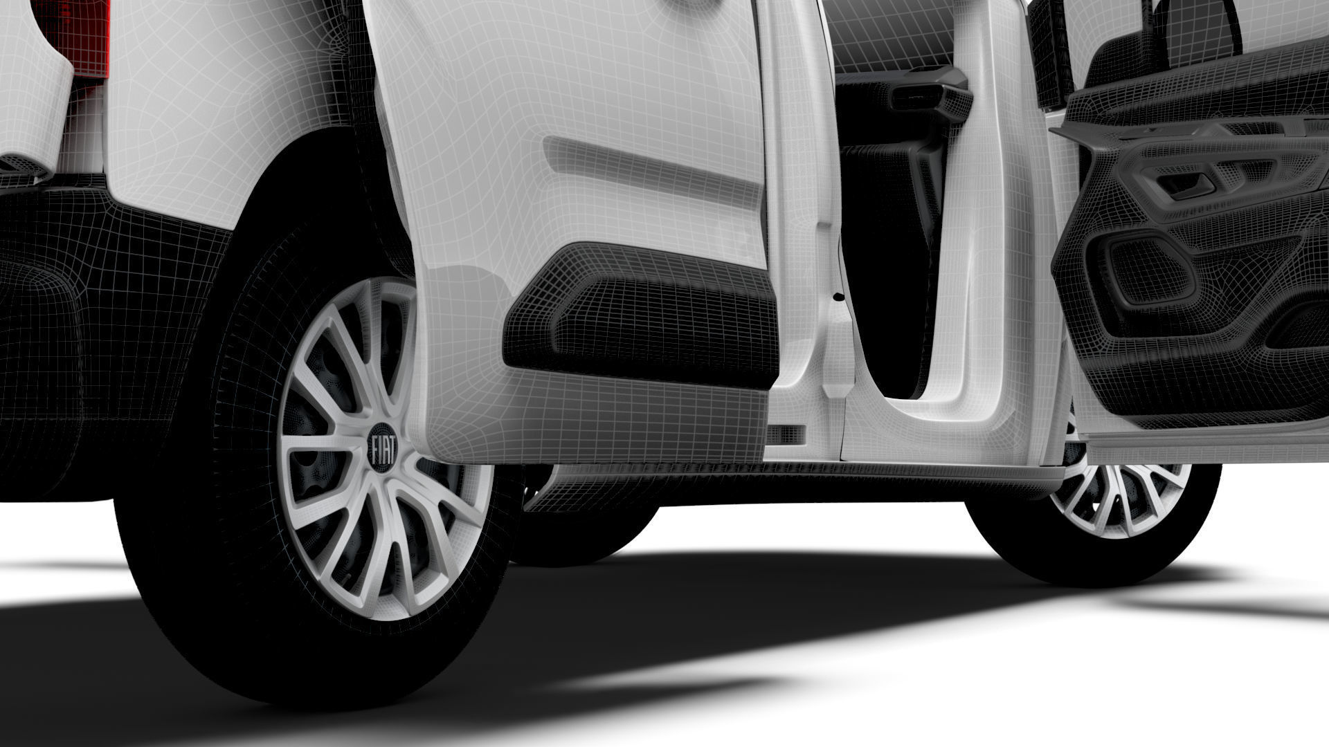 Fiat E Doblo SWB Van HQInterior 2024 3D model_26