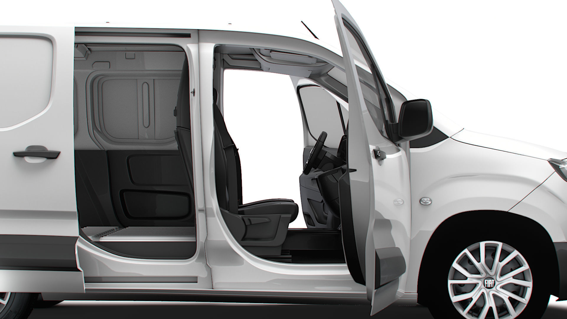 Fiat E Doblo SWB Van HQInterior 2024 3D model_1