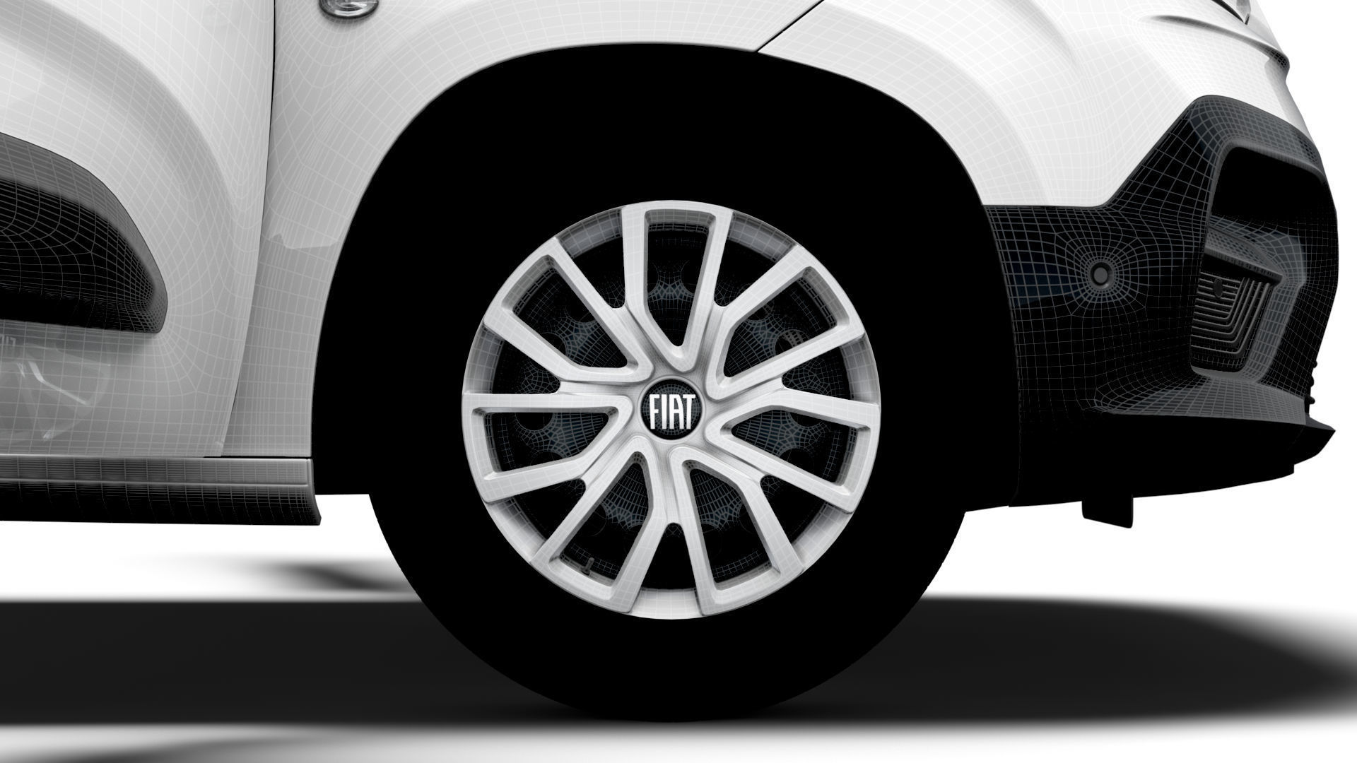 Fiat E Doblo SWB Van HQInterior 2024 3D model_24