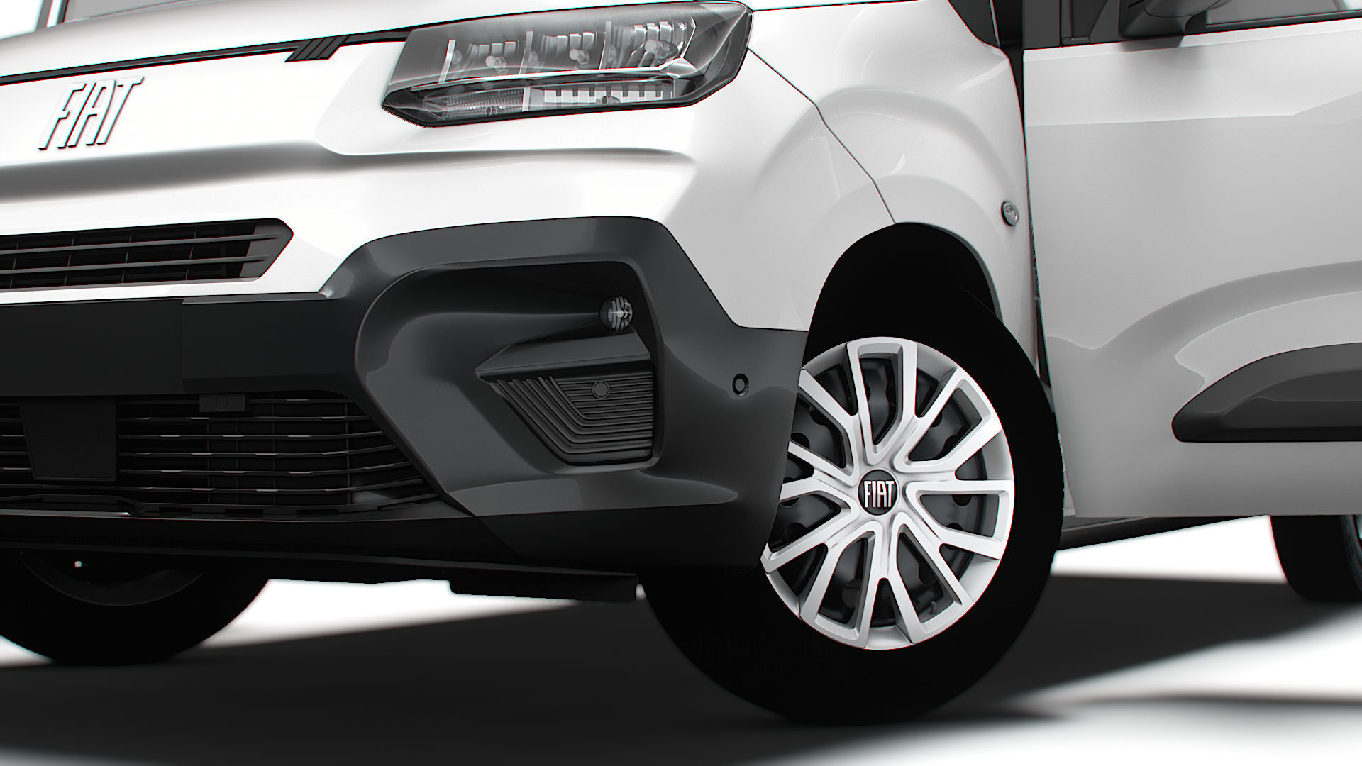 Fiat E Doblo SWB Van HQInterior 2024 3D model_3